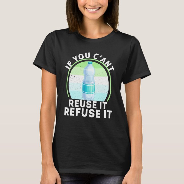 Camiseta Botella de agua reciclada Plástico ambiental libre (Anverso)