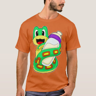 Camiseta Botella de bebé de serpiente Leche