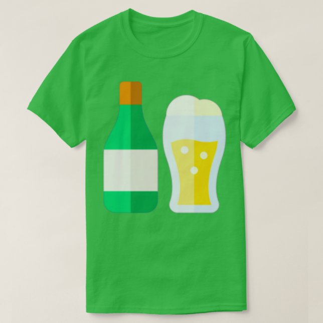 Camiseta Botella de cerveza (Diseño del anverso)