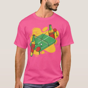 Camiseta Botella De Cerveza Con Mesa De Pescado De Pescado 