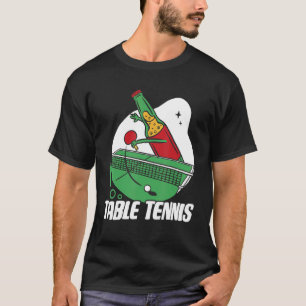 Camiseta Botella De Cerveza Con Mesa De Tenis Bat Beer