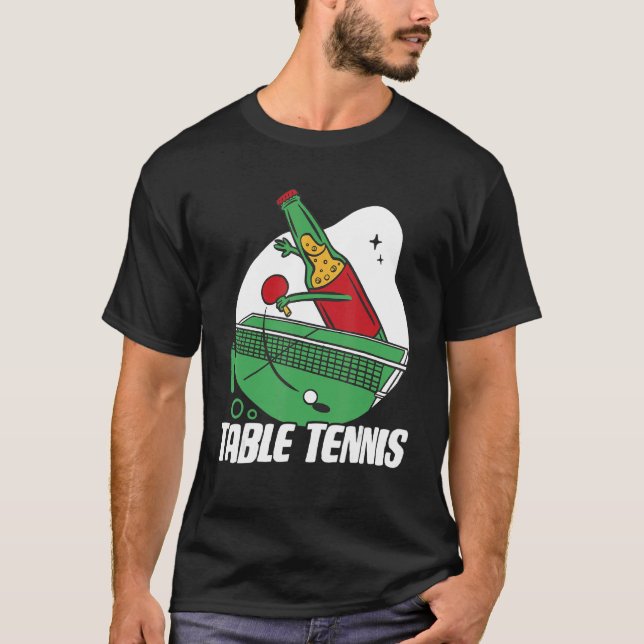 Camiseta Botella De Cerveza Con Mesa De Tenis Bat Beer (Anverso)