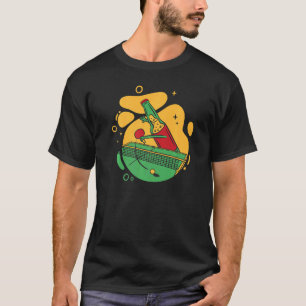 Camiseta Botella De Cerveza Con Mesa De Tenis Bat Beer