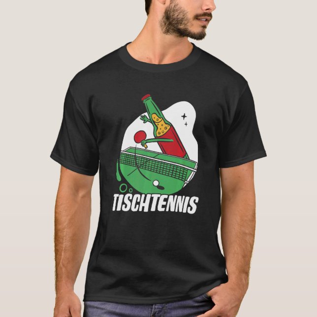 Camiseta Botella De Cerveza Con Mesa De Tenis Bat Beer (Anverso)