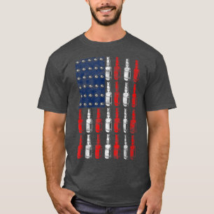 Camiseta Botella de cerveza patriótica bandera estadouniden