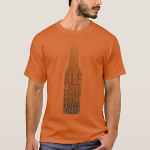 Camiseta Botella de cerveza Word Art T