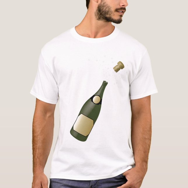 Camiseta botella de champán (Anverso)