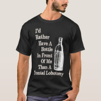 Botella de humor enfermo frente a mí que Frontal L