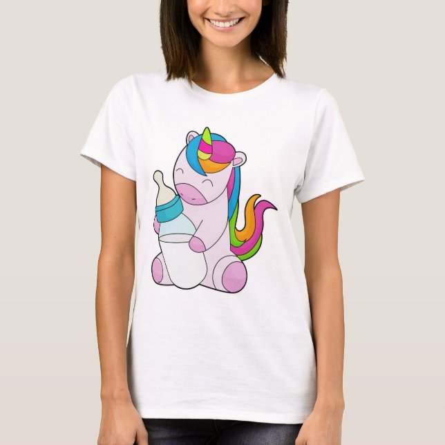 Camiseta Botella de leche de unicornio (Anverso)