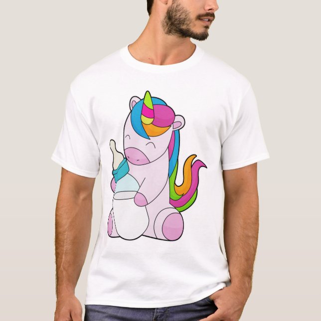 Camiseta Botella de leche de unicornio (Anverso)