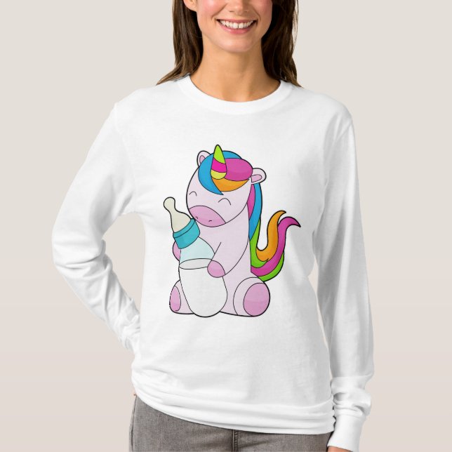 Camiseta Botella de leche de unicornio (Anverso)