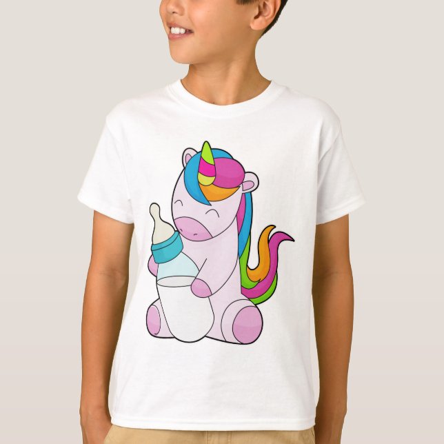 Camiseta Botella de leche de unicornio (Anverso)