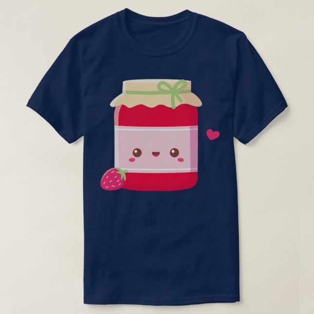 Camiseta Botella de mermelada de fresa (Diseño del anverso)