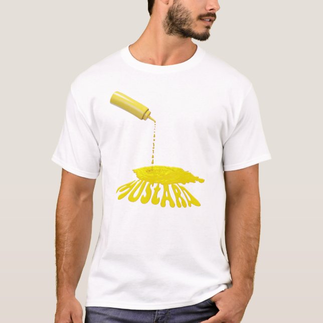 Camiseta Botella de mostaza amarilla (Anverso)
