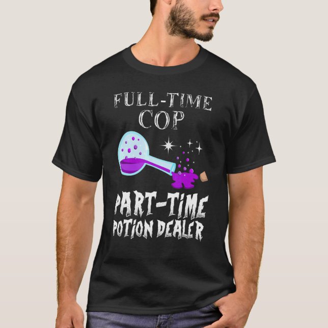 Camiseta Botella de poción Cop gótico Vestido Halloween (Anverso)