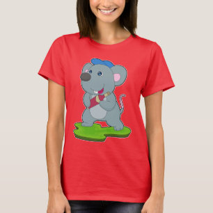 Camiseta Botella de ratón Vino Rojo