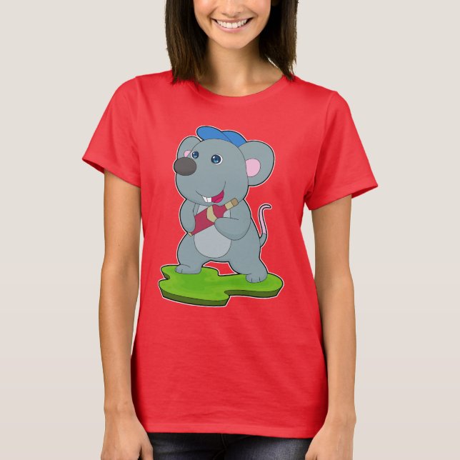 Camiseta Botella de ratón Vino Rojo (Anverso)