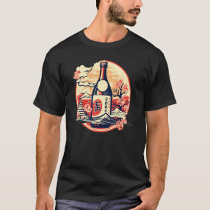 Camiseta Botella de sake para la cultura japonesa y asiátic