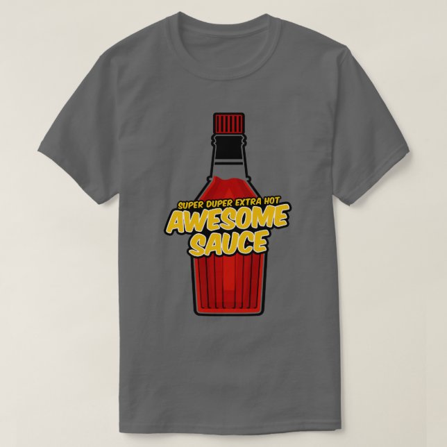 Camiseta Botella de Salsa Awesome (Diseño del anverso)