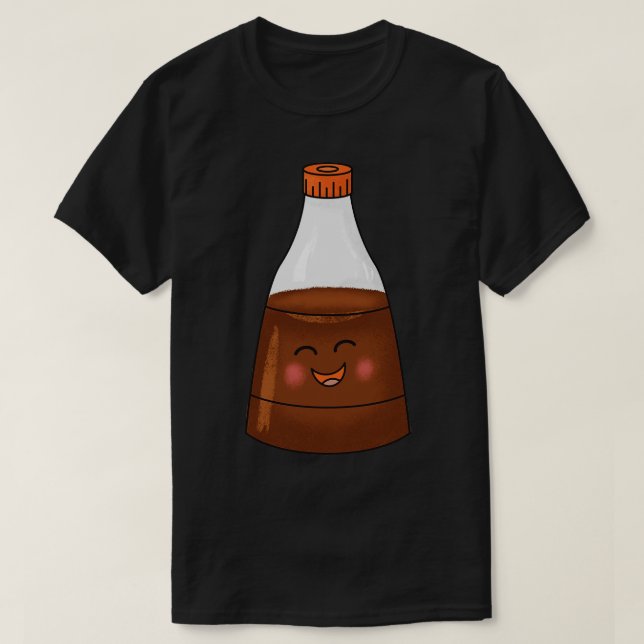Camiseta Botella de salsa de soja de Kawaii (Diseño del anverso)