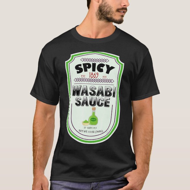 Camiseta Botella de Salsas de Spicy Wasabi (Anverso)