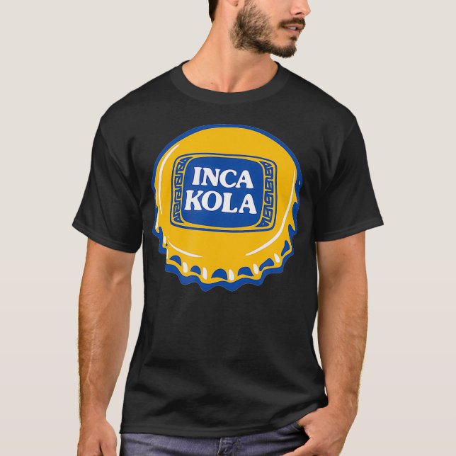 Camiseta Botella de soda peruana bebida chicle Inca Kola (Anverso)