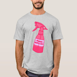 Camiseta Botella de spray repelente humano humor sassy