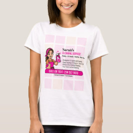 Camiseta Botella de spray rosa caliente limpieza de la casa