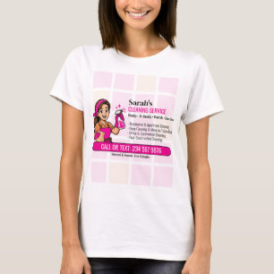 Camiseta Botella de spray rosa caliente limpieza de la casa