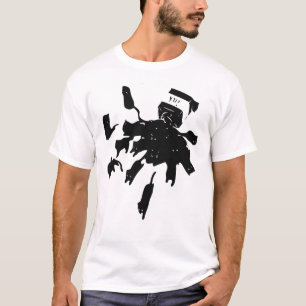 Camiseta Botella de tinta de Halloween Gato negro