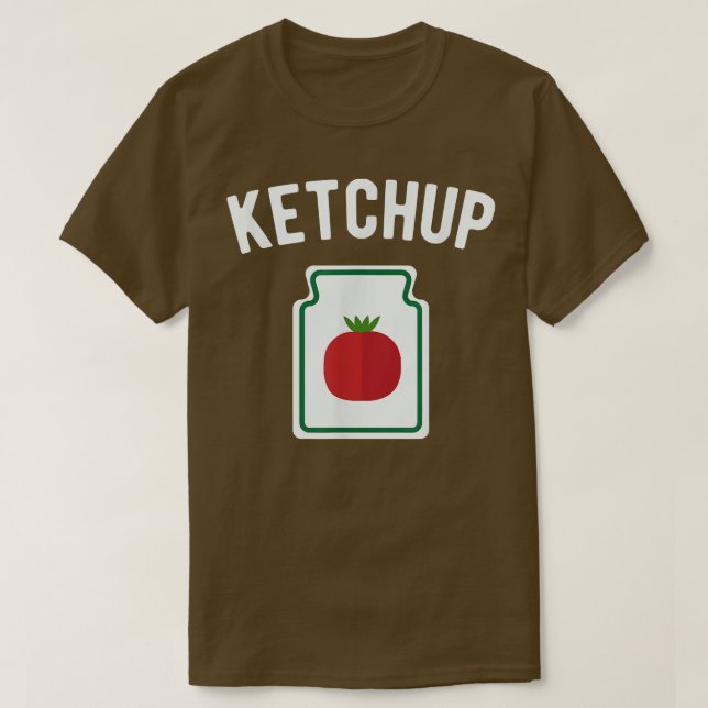 Camiseta Botella de Tomate Ketchup Graciosa Disfraz de Hall (Diseño del anverso)