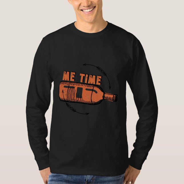 Camiseta Botella De Vino Me Time Halfevilmerch (Anverso)