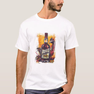 Camiseta Botella de whisky de Turquía salvaje al estilo vin