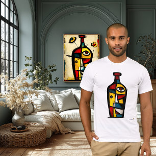 Camiseta Botella expresionista abstracta Símbolo moderno