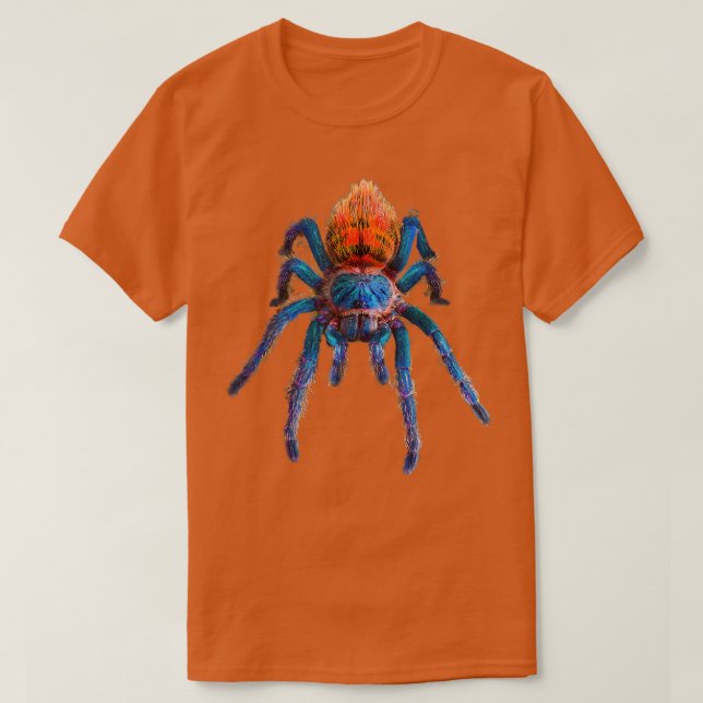 Camiseta Botella verde Tarantula azul (Diseño del anverso)