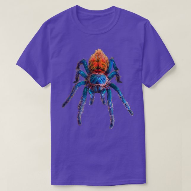 Camiseta Botella verde Tarantula azul (Diseño del anverso)