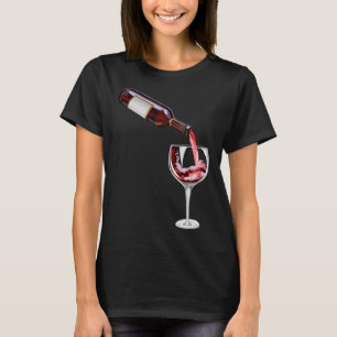Camiseta Botella Y Vaso De Vino