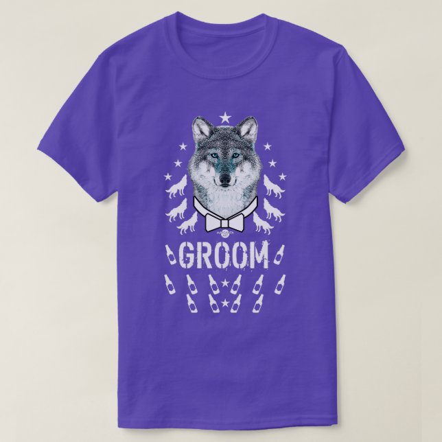 Camiseta Botellas de cerveza Wolf JGA GROOM (Diseño del anverso)