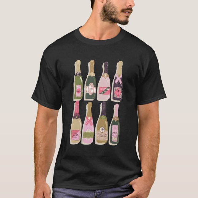 Camiseta Botellas de champán Año Nuevo Eves 2022 Py (Anverso)