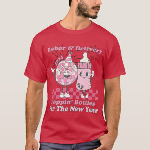 Camiseta Botellas de Poppin Frascos de Año Nuevo Eve LD Tra