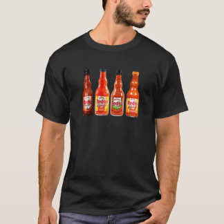 Camiseta Botellas de Salsa Picante Divertidas de Frank's Re