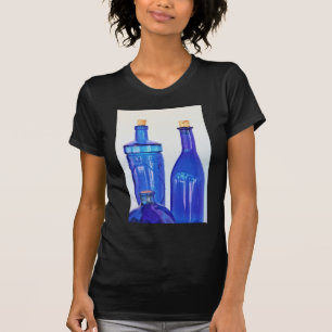 Camiseta Botellas de vidrio azul