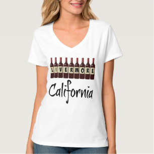 Camiseta Botellas de vino tinto de Livermore California deg