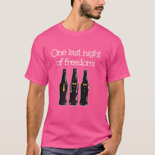 Camiseta Botellas divertidas de soltero para la última noch