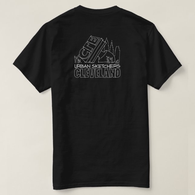 Camiseta Botellas Urbanas Cleveland Black T-Shirt - Unisex (Reverso del diseño)