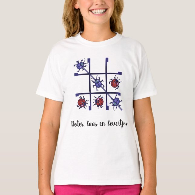 Camiseta Boter, kaas en kevertjes. Pixelart (Anverso)