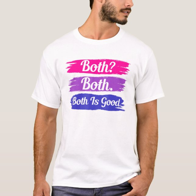 Camiseta Both Both Both Is Good Bi Flag Pride Month Bisexua (Anverso)