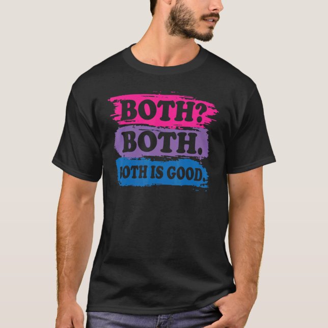 Camiseta Both Good Bisexual Pansexual Rainbow LGBTQ Gender  (Anverso)