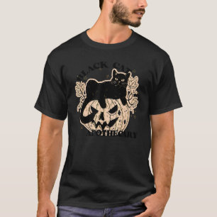 Camiseta Botica del Gato Negro Halloween Retro Calabaza Oto