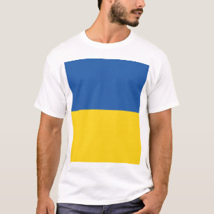Camiseta Botón Bandera de Ucrania